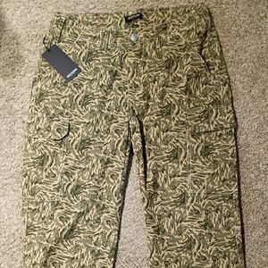 True Religion Green Patterned Cargo Pants